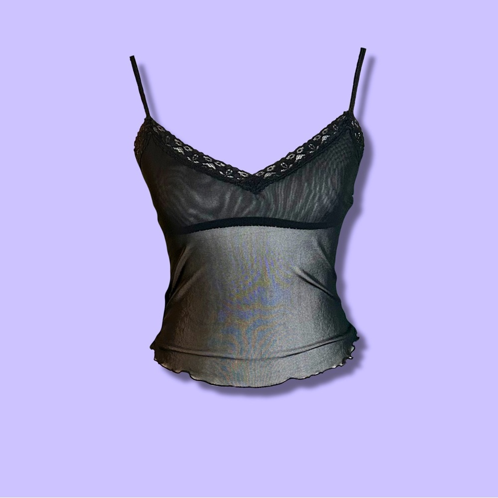 Sheer Mesh Rampage Cami W/Bralette